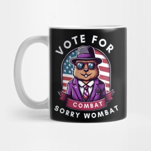 vote for combat sorry wombat Mug